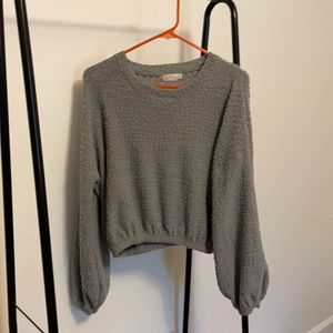 Green cropped sweater